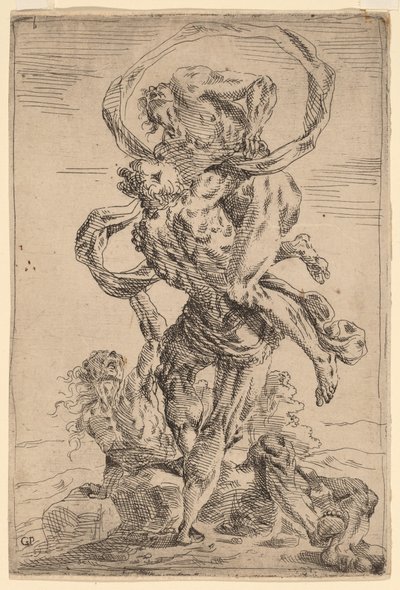 Hercules og Antaeus af Giovanni Pietro Possenti