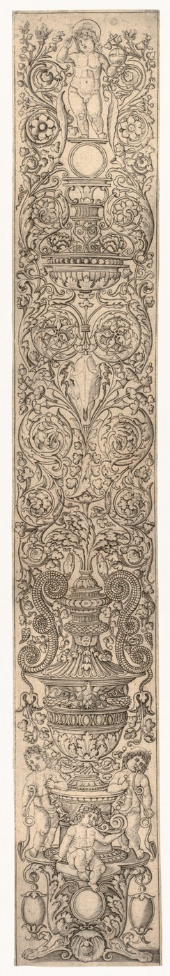 Tre børn, der blæser i horn, ca. 1505-1512. af Giovanni Pietro da Birago