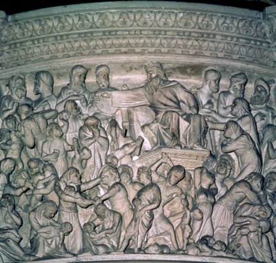 Detalje af prædikestol, 1302-10 marmor af Giovanni Pisano