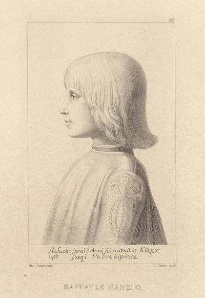 Portræt af kunstneren Raphael som en ung dreng af Giovanni Santi or Sanzio