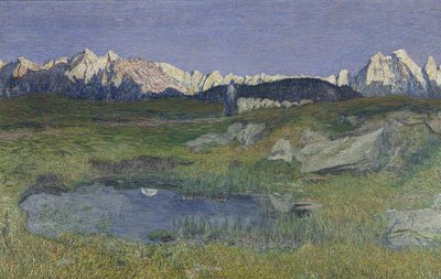 Alpelandskab ved solnedgang af Giovanni Segantini