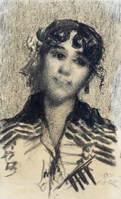 Kvindens hoved af Giovanni Segantini