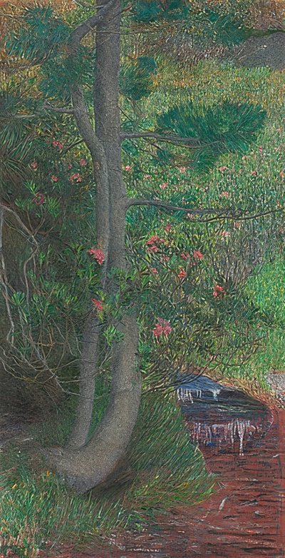 Fyrretræ. Omkring 1897 af Giovanni Segantini