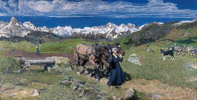 Forår i Alperne, 1897 af Giovanni Segantini