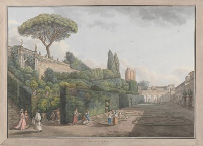 Palazzo Colonnas have, ca. 1780. Skaber: Giovanni Volpato, Louis Ducros. af Giovanni Volpato, Louis Ducros