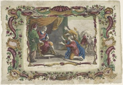 Josefs brødre knæler foran ham i Egypten The Life of Joseph (serietitel) af Giovanni Volpato