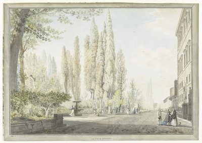 Udsigt over Villa Montalto i Rom La ville Negroni (titel på objekt) Udsigt over Rom og omgivelser (serietitel) af Giovanni Volpato