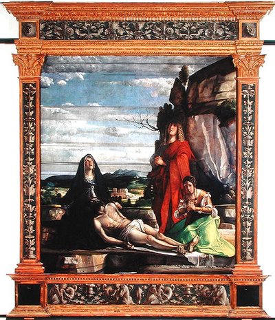 The Deposition, ca. 1490-1537 (tempera på panel) af Giovanni c.1465 153537 Buonconsiglio