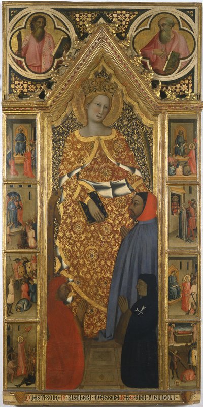 Saint Catherine med scener fra hendes liv, slutningen af det 14. århundrede af Giovanni del Biondo