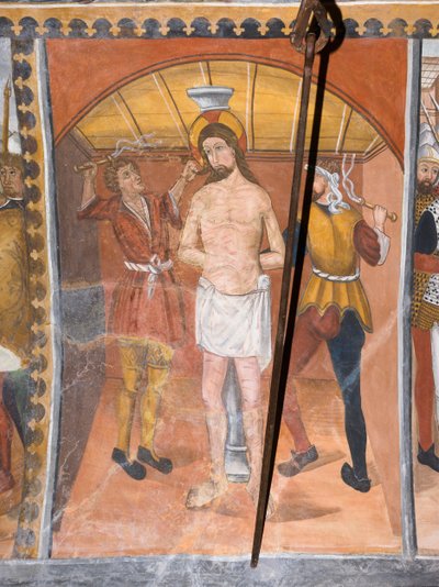 Historier om Kristi lidelseshistorie: Den flagellerede Jesus af Giovanni di Cherasco Botoneri