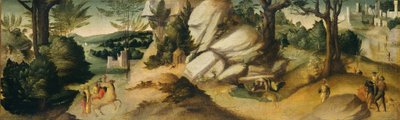 Scener fra en legende, sandsynligvis ca. 15151520. af Giovanni di Lorenzo Larciani