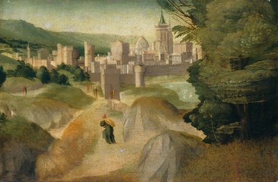 Scener fra en legende, sandsynligvis ca. 15151520. af Giovanni di Lorenzo Larciani
