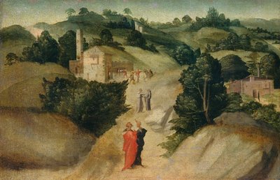 Scener fra en legende, sandsynligvis ca. 15151520. af Giovanni di Lorenzo Larciani