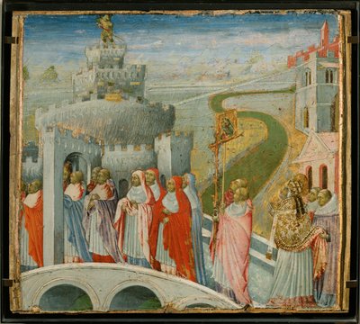 La procession de Saint Gregoire au Chateau Saint-Ange - Sankt Gregorius-processionen ved Castel Sant