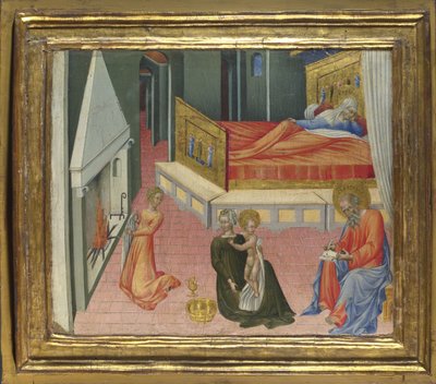 Johannes Døberens fødsel Predella Panel, 1454 af Giovanni di Paolo