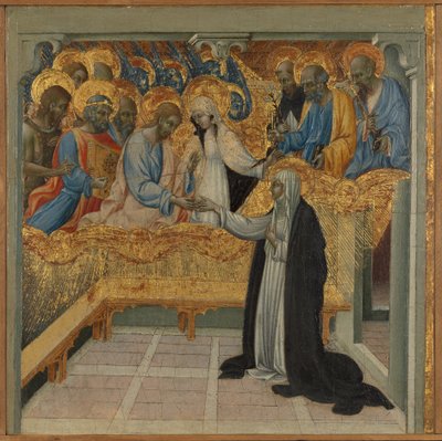 Sankt Katarina af Sienas mystiske ægteskab. af Giovanni di Paolo
