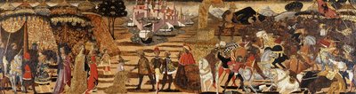 Slaget ved Issus og familien af Darius før Alexander - en kassonefront, af Giovanni di Ser Giovanni Scheggia