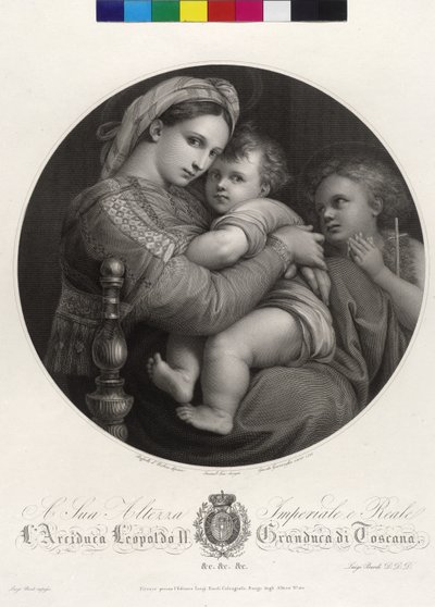 Maria med barnet - Madonna della Sedia af Giovita Garavaglia