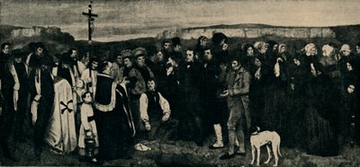 Begravelse i Ornans, c1850, 1935. af Giraudon