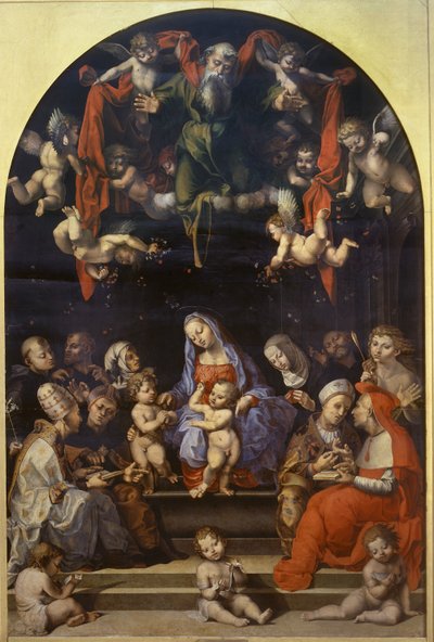 Disputats om den ubesmittede undfangelse af Girolamo Genga