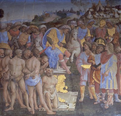 Forløsningen af fanger (fresko) af Girolamo Genga