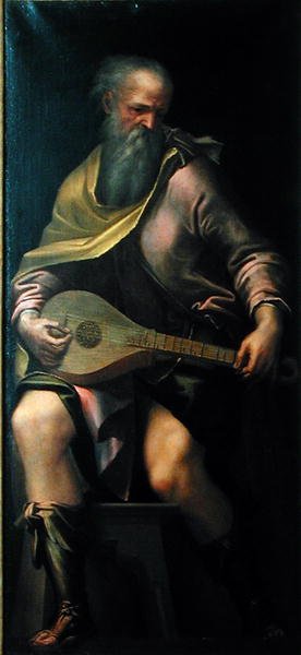 Lutspiller, ca. 1562 af Girolamo Mazzola Bedoli