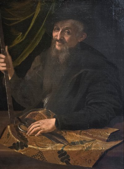 Portræt af en skrædder af Girolamo Mazzola Bedoli