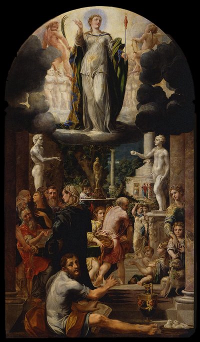 Jomfruens ubesmittede undfangelse, 1539 af Girolamo Mazzola Bedoli