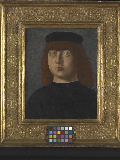 Portræt af en mand (olie på træ) af Girolamo Mocetto