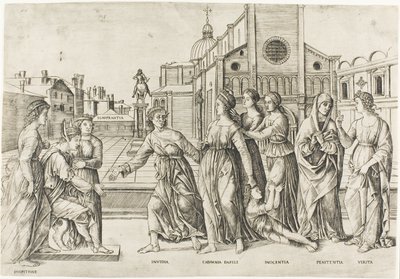 Calumny of Apelles af Girolamo Mocetto