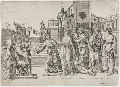 Calumny of Apelles af Girolamo Mocetto