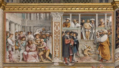 Central Aave, Fjerde Sydspan, Coronation of Thorns, Ecce Homo, Girolamo Romanino af Girolamo Romanino