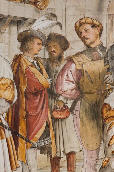 Centralskib, femte sydspan, Kristus foran Pilatus, Girolamo Romanino af Girolamo Romanino