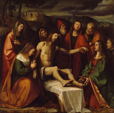 Pieta af Girolamo Romanino (ca 1484-efter 1562), olie på lærred af Girolamo Romanino