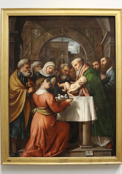 Præsentation af Jesus ved templet, 1529 af Girolamo Romanino