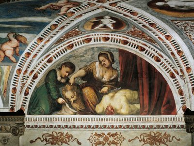 Historien om Judith og Holofernes, Detalje af fresker af Girolamo Romanino (ca 1484-efter 1559), bestilt af Bernardo Clesio af Girolamo Romanino