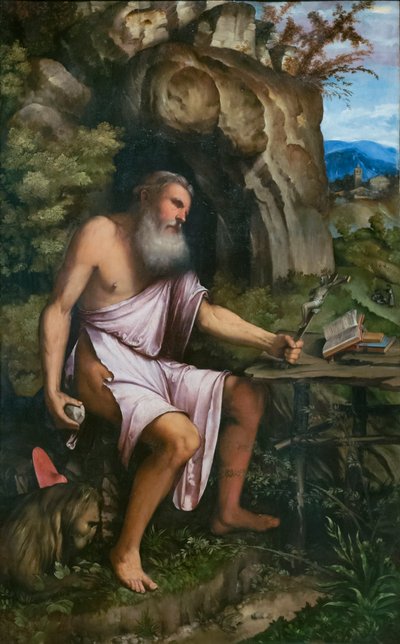 Den angrende hellige Hieronymus af Girolamo Romanino