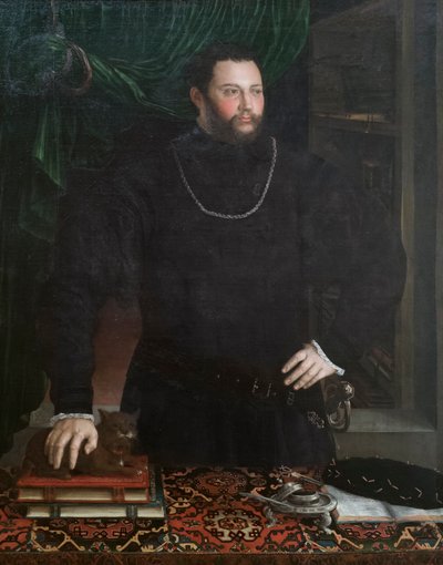 Portræt af en herre af Girolamo da Carpi