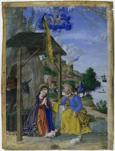 Single Miniature: The Nativity, ca. 1515. af Girolamo dai Libri