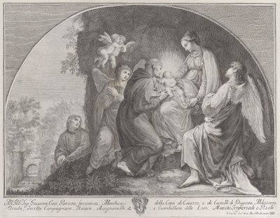 Tilbedelse af Kristus af Saint Francis, 1723-59. af Giuliano Giampiccoli
