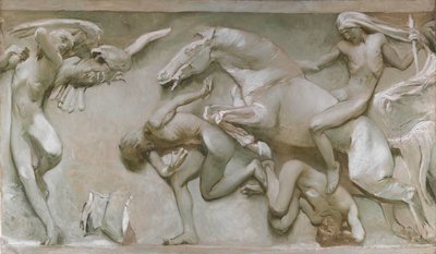 Fra de store opdagelser, gennem de dystre tidsaldre..., 1906. af Giulio Aristide Sartorio