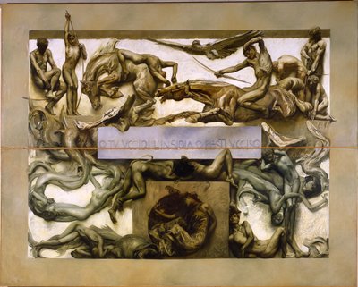 Mørket fra cyklen The Poem of Human Life, 1907. af Giulio Aristide Sartorio