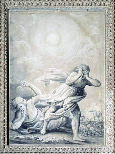 Allegori om sandheden, der afslører tingenes essens og skæmmer svindel og forræderi (Maleri, ca. 1820-1826) af Giulio Ballino