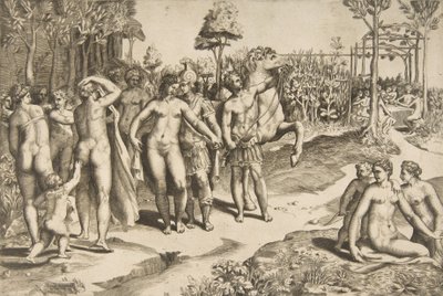 Alexander og Roxana, 1531-76. af Giulio Bonasone