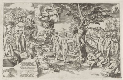 Amor i Elysian Fields af Giulio Bonasone