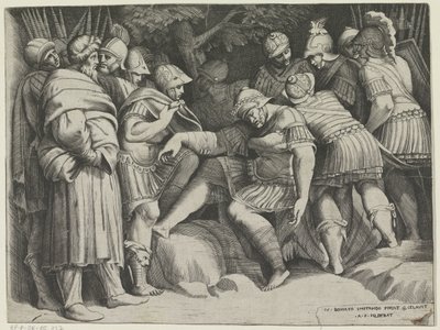 Sårede Scipio af Giulio Bonasone
