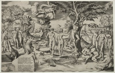 Kærlighed i Elysian Fields, 1563. af Giulio Bonasone