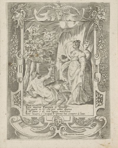 Tantalus taler til Diana Love, Anger and Jalousy of Juno (serietitel) Amori sdegni et gielosie di Giunone (serietitel) af Giulio Bonasone