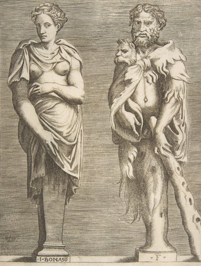 Vilkår for Hercules og Deianira, ca. 1531-76., ca. 1531-76. af Giulio Bonasone