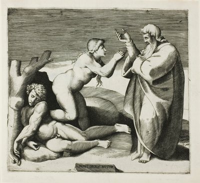 Evas skabelse af Giulio Bonasone